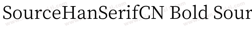 SourceHanSerifCN Bold SourceHanSeri字体转换